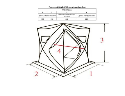 Палатка Higashi Winter Camo Comfort