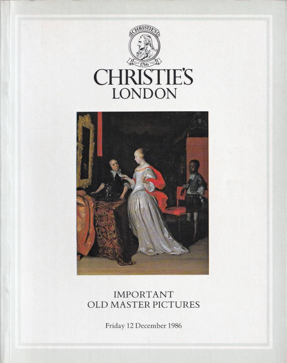 Каталог аукциона Christie's, Лондон, Шедевры старых мастеров: живопись от 12 декабря 1986