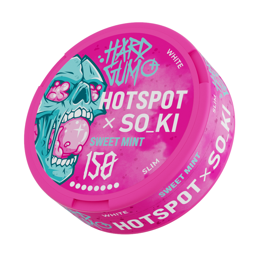 СНЮС HOTSPOT x SO_KI HARD GUM SWEET MINT (150МГ) - СЛАДКАЯ МЯТНАЯ ЖВАЧКА