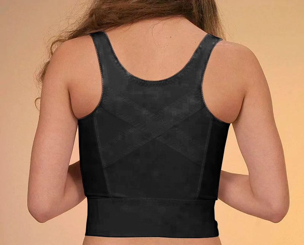 Полуграция - корректор осанки с передней застежкой Lora Tonus Elast, 85D Черный