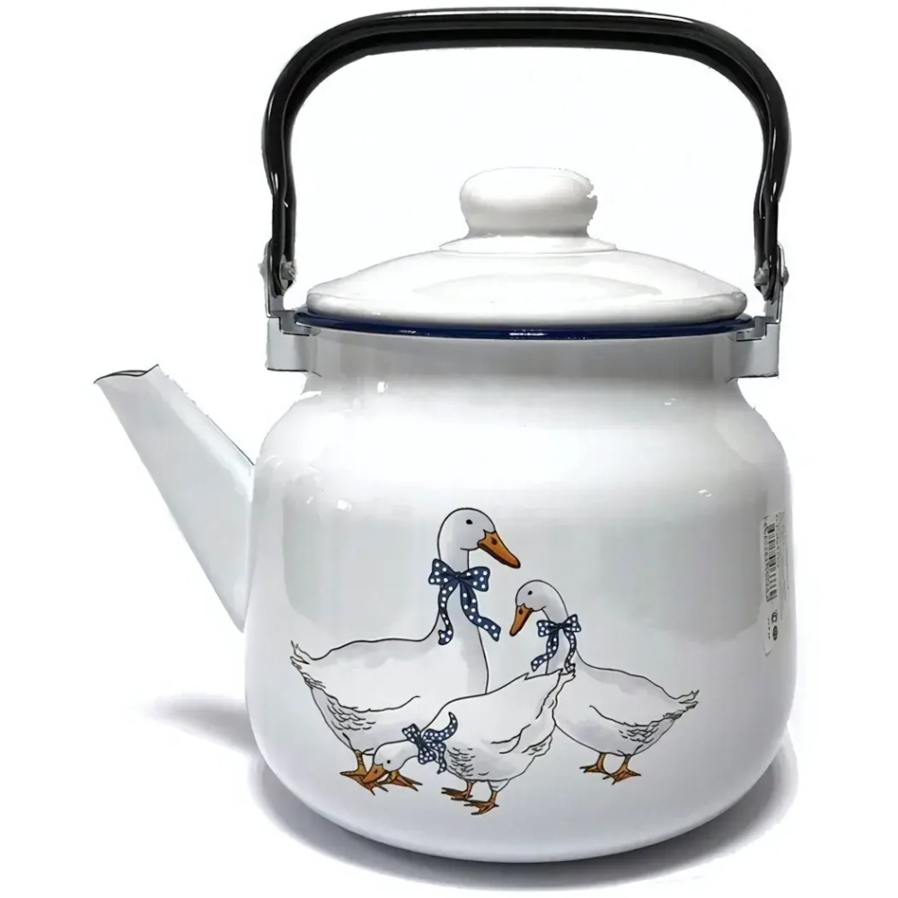 Чайник эмалированный 3,5л «Гуси» 01-2713н/4