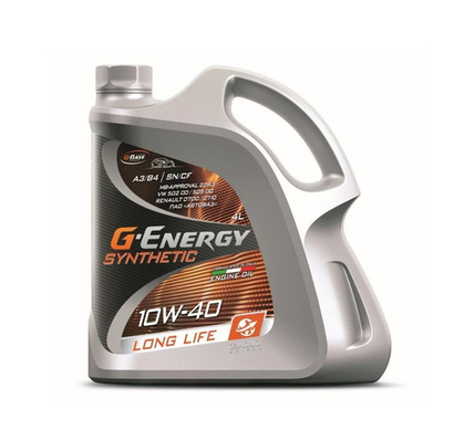 Масло G-Energy Synthetic Long Life 10W40 SN/CF A3/B4 (4л) синтетика