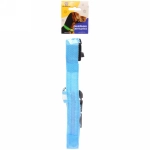 Ошейник с подсветкой и кольцом для жетона для малых пород собак «Бро видно», цвет голубой, размер S - 2,5*30см (лейбл)✦