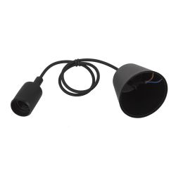 Патрон ЭРА Е27 с подвесом пластиковый черный | Патроны, переходники, ПРА