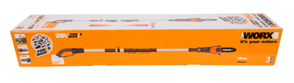 Цепная пила аккумуляторная телескопическая WORX WG349E.9