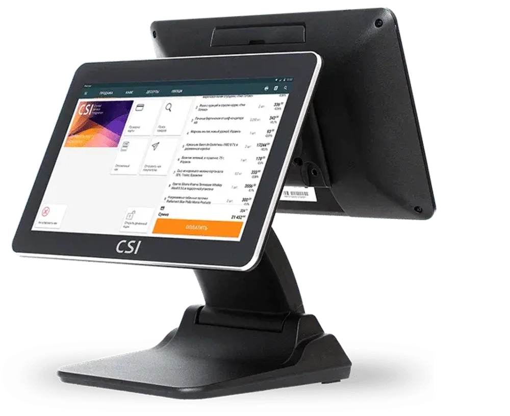 Моноблок сенсорный CSI T-POS II POS-терминал с гостевым экраном