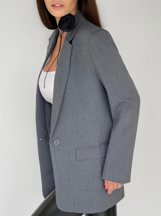 Пиджак oversize с пуговицей