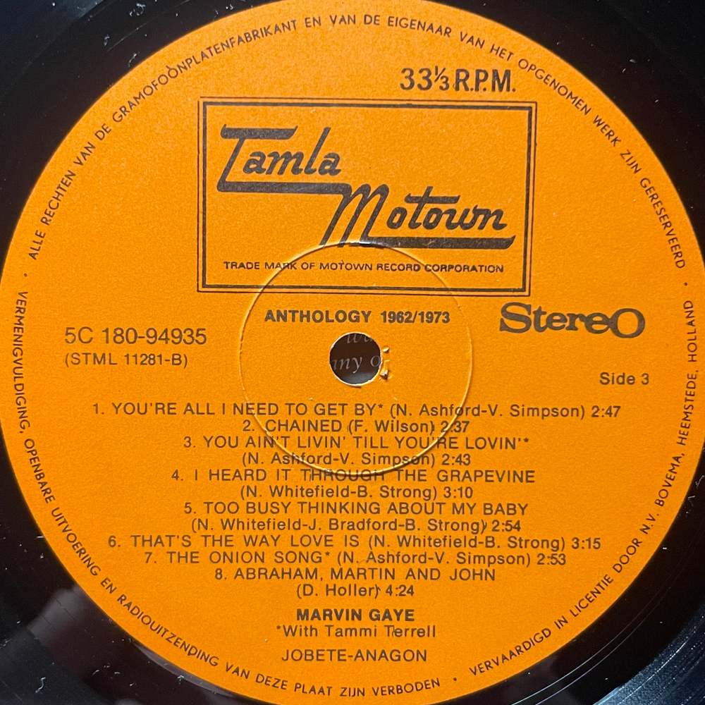 Marvin Gaye ‎– Anthology 1962 - 1973 2LP (Голландия 1974г.)