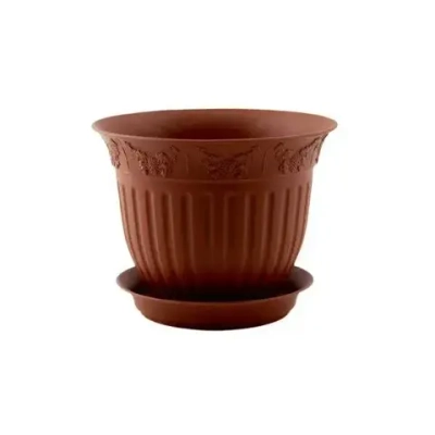Горшок Виноград, D 16, 1 л, терракотовый с поддоном