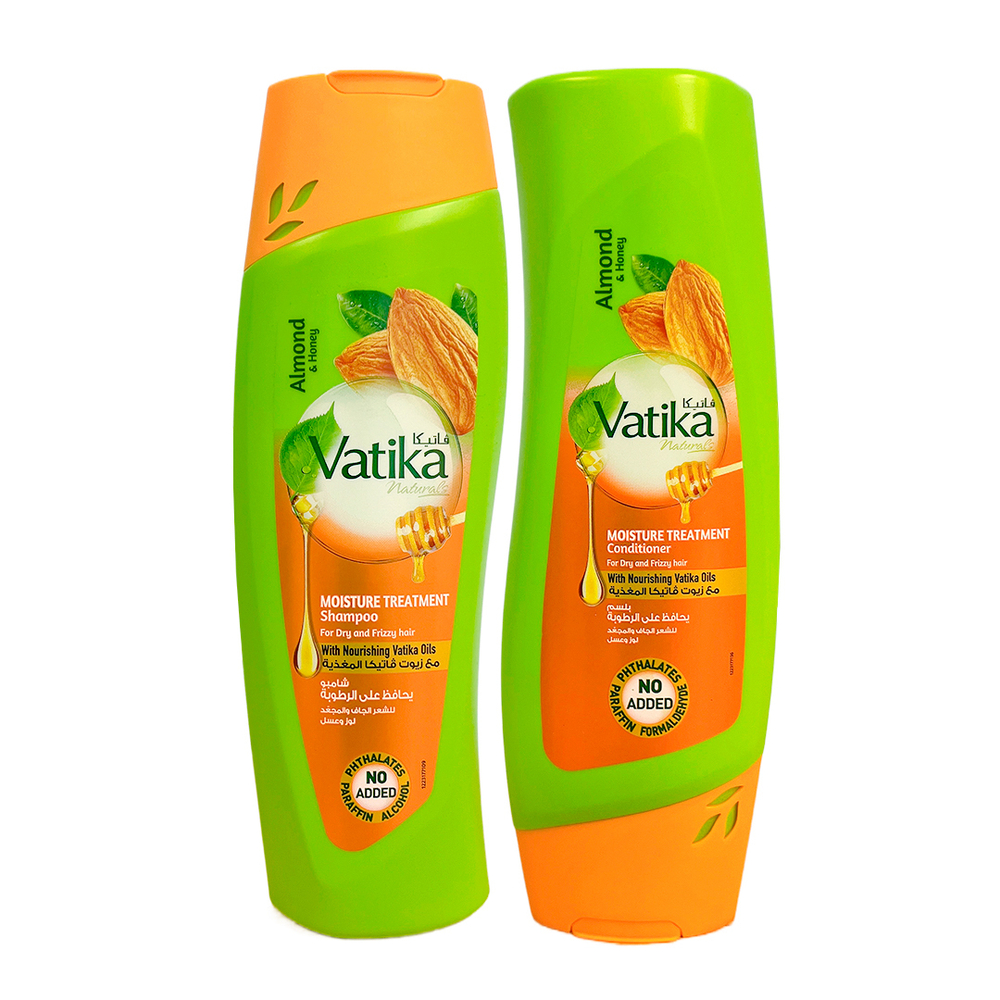 Кондиционер Dabur Vatika Almond, Honey, Yoghurt Moisture Treatment Дабур Ватика Миндаль, мед, йогурт Увлажняет, улучшает рост волос, регенерирует 200 мл.