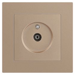 Розетка Intro Accent 6-301-04 TV одиночная, IP20, СУ, шампань | Intro
