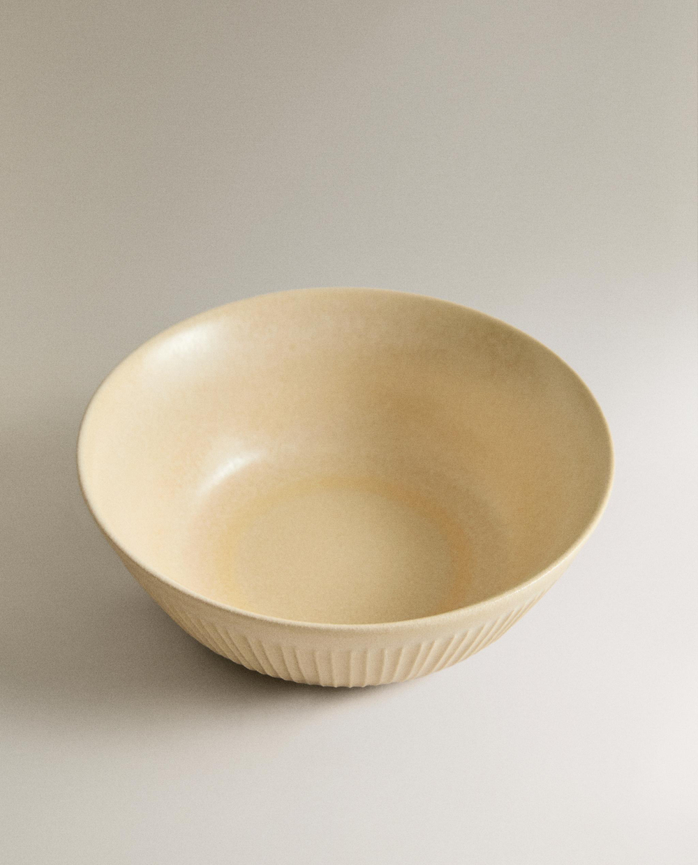 Zara Home миска из каменной керамики, цвет бежевый, 16 см