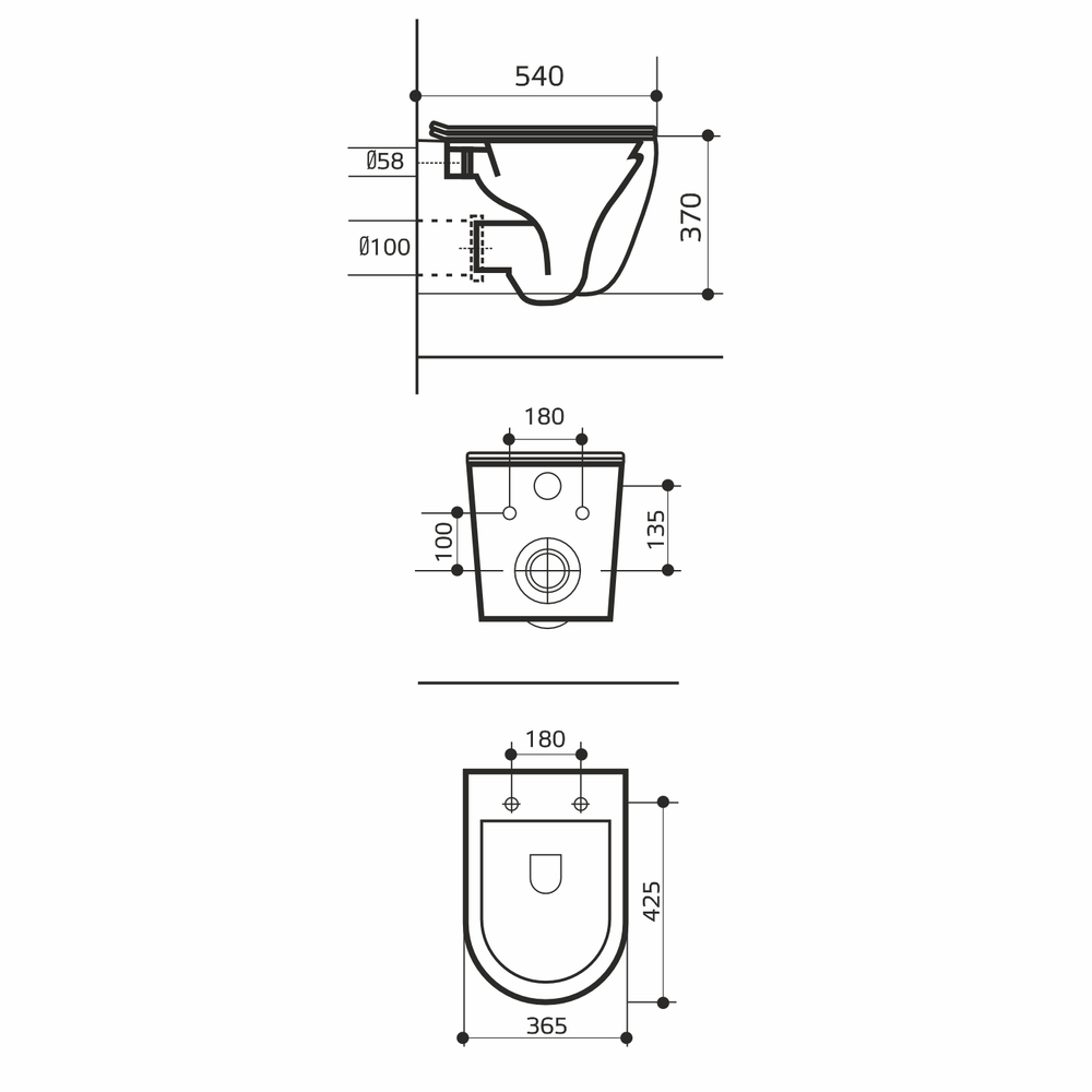 Унитаз подвесной безободковый WAVE KORAL Tornado3.0, сид. дюропласт,м/л,быстр,БЕЛЫЙ глянец (XL)