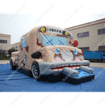 Коммерческий надувной батут "Военный автомобиль"