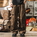 Мужские брюки рабочая одежда Maillard в стиле ретро,летние модные свободные широкие брюки, дышащие прямые повседневные брюки, мужские длинные брюки