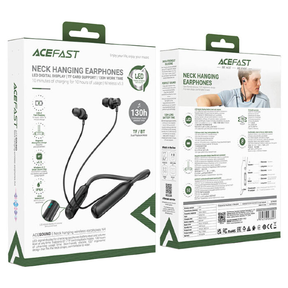 N4 neck hanging wireless earphones