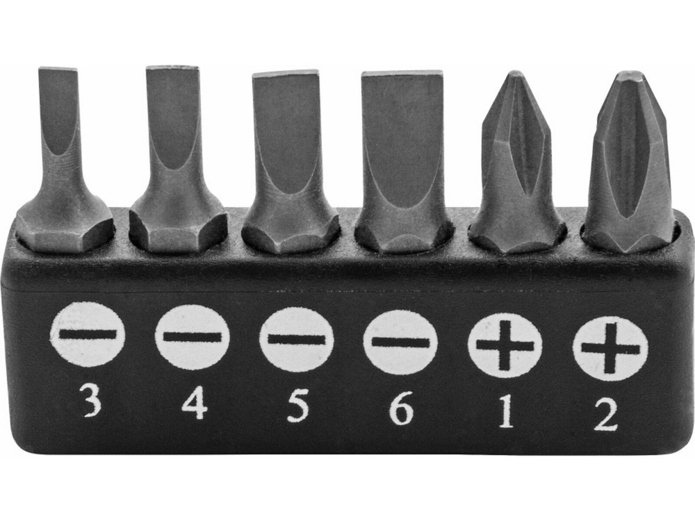 Набор вставок-бит 1/4"DR, 6предметов (SL3,4,5,6,PH1,2) Ombra 951406A