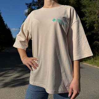 Футболка оверсайз ПКМЦ. Цвет: бежевый