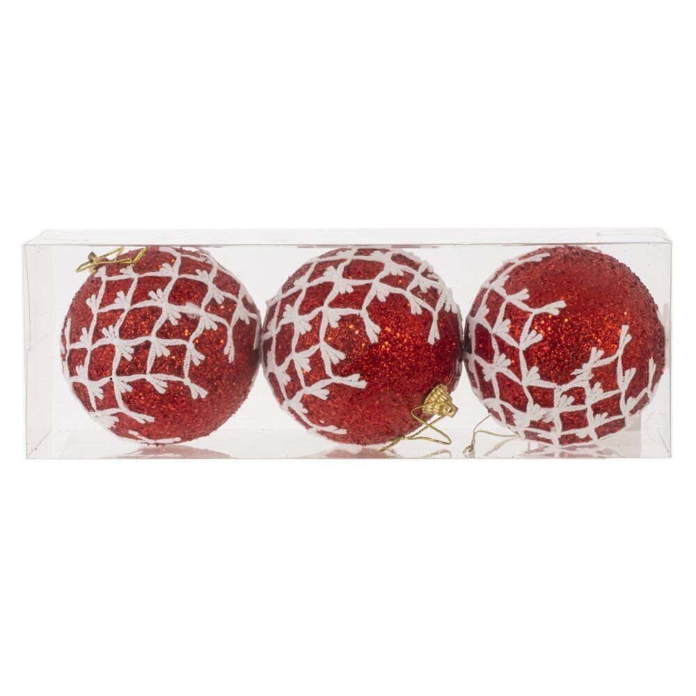 GAEM Набор из 3шт Украшение новогоднее "Шар", D 8 см, L23,5 W8 H8 см