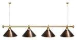 Лампа STARTBILLIARDS 4 пл. (плафоны зеленые,штанга золотая,фурнитура золото)