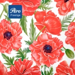 Салфетки бумажные 33*33 Pero Prestige Восточные маки, 3сл 20л