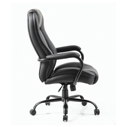 Кресло офисное BRABIX PREMIUM "Heavy Duty HD-002", усиленное, НАГРУЗКА до 200, экокожа, 531829
