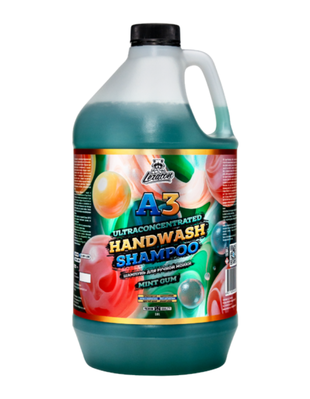 Leraton Суперконцентрированный шампунь для ручной мойки A3 HANDWASH SHAMPOO MINT GUM 3,8л