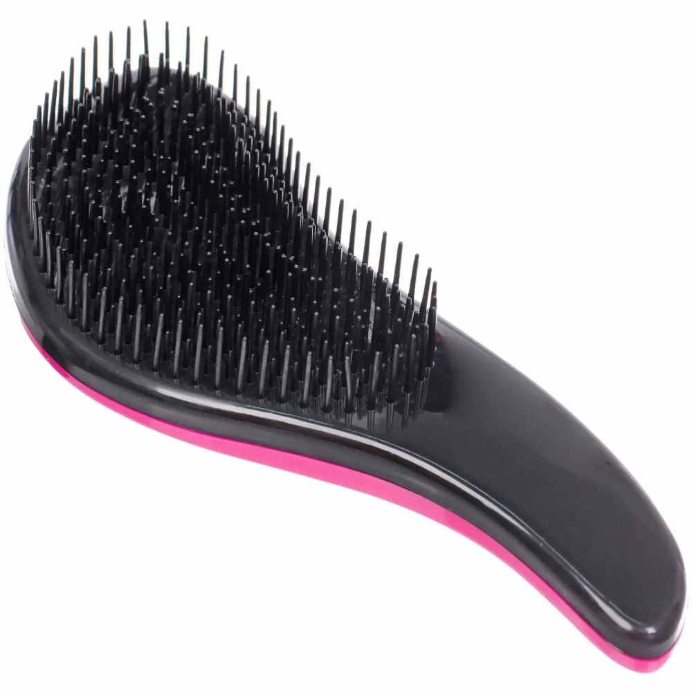 Расческа массажная «Компактная-капля», цвет фуксия, в коробке, 18см