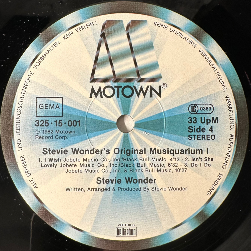 Stevie Wonder ‎– Stevie Wonder's Original Musiquarium 1 2LP (Германия 1982г.)