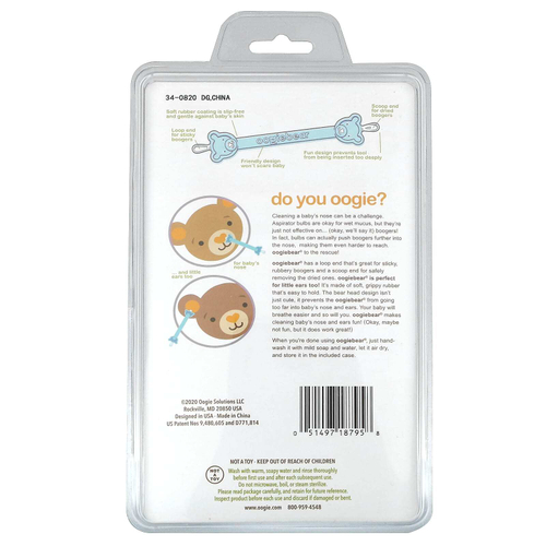 oogiebear, It's The Better Booger Tool, от 0 месяцев, синий/розовый, 2 шт.