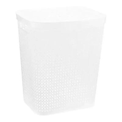 Корзина для белья ПИРУЛА 55л Белый (комплект 5 шт)