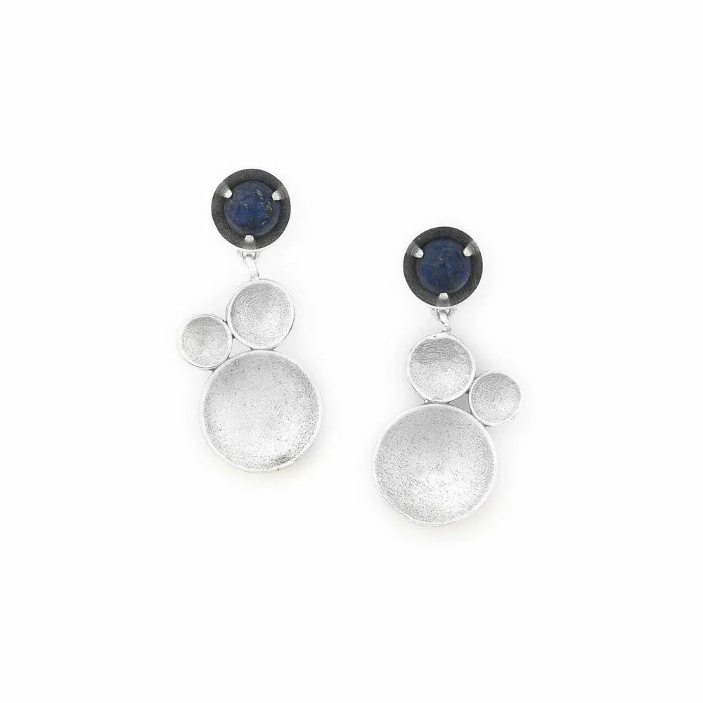 Серьги ORI TAO, Jimili, с лазуритом, OT24.2-12-32062 (серебристый)