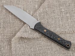 Нож для бушкрафта "Форест", сталь VG-10/Elmax, рукоять карбон (черный спейсер)