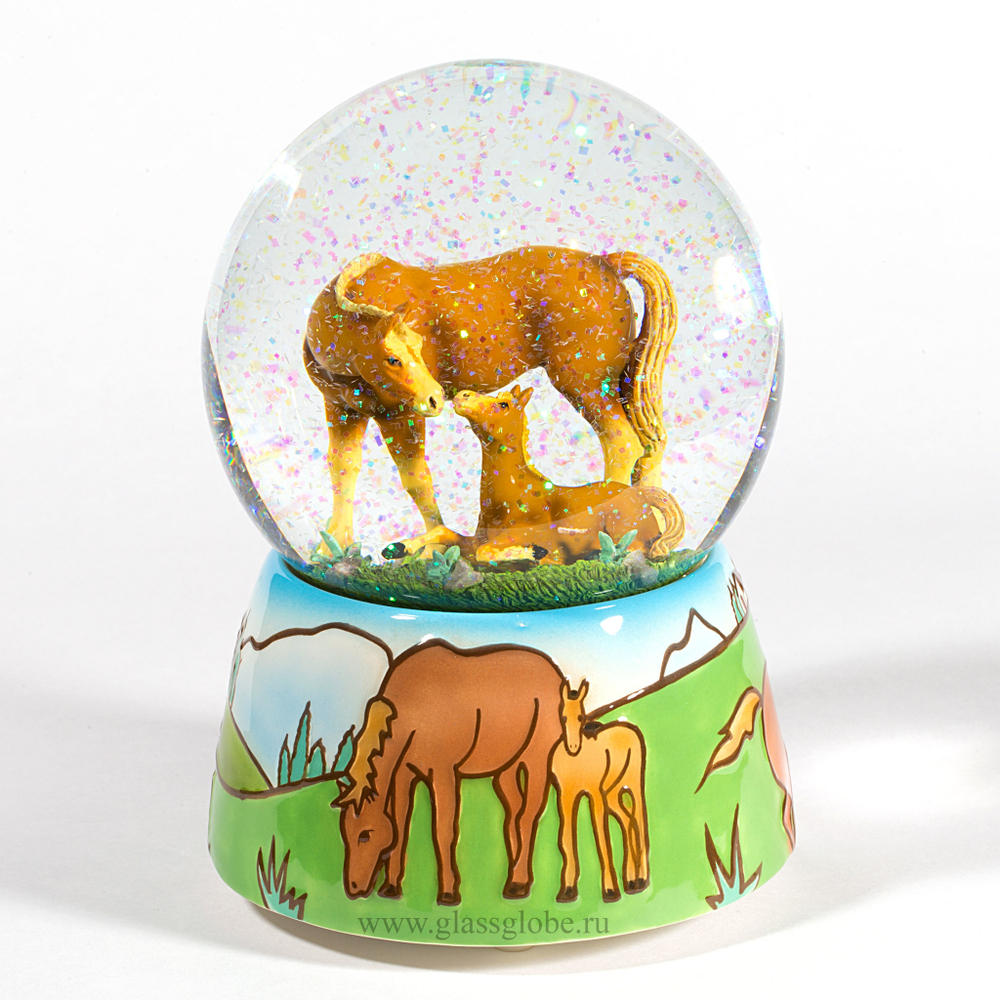 Снежный шар "На лугу пасутся ко..."