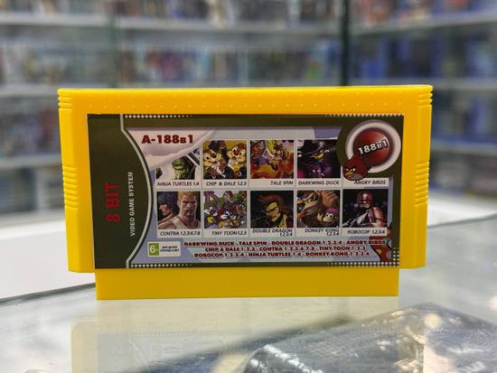 Картридж 8-Bit - 188в1 DARKWING DUCK+CHIP&DALE 1.2.3+TURTLES1.4+TALE SPIN+POBOCOP1.2.3.4+CONTRA 1.2.6+..