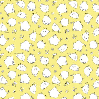 funny little chickens. seamless pattern