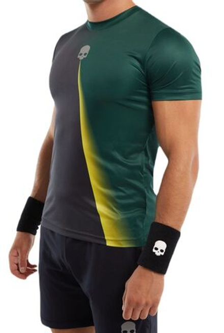 Мужская теннисная футболка Hydrogen Shade Tech T-Shirt - зеленый, желтый