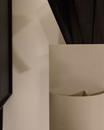 Atin Подставка для зонтов из бежевого металла