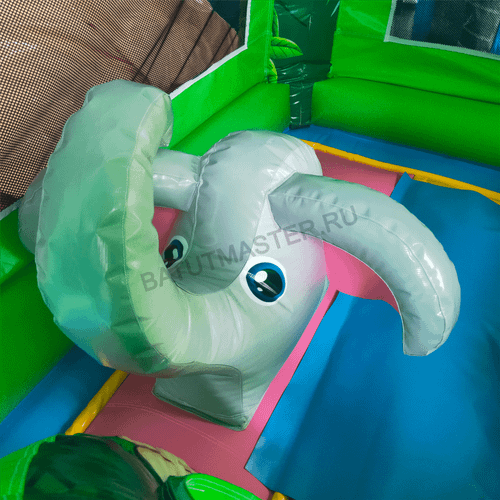 Надувной коммерческий батут Тропический лес 4х4х3.2 м