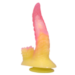 Силиконовый фаллоимитатор Flame Beast - 22,5 см. (Цвет: разноцветный)