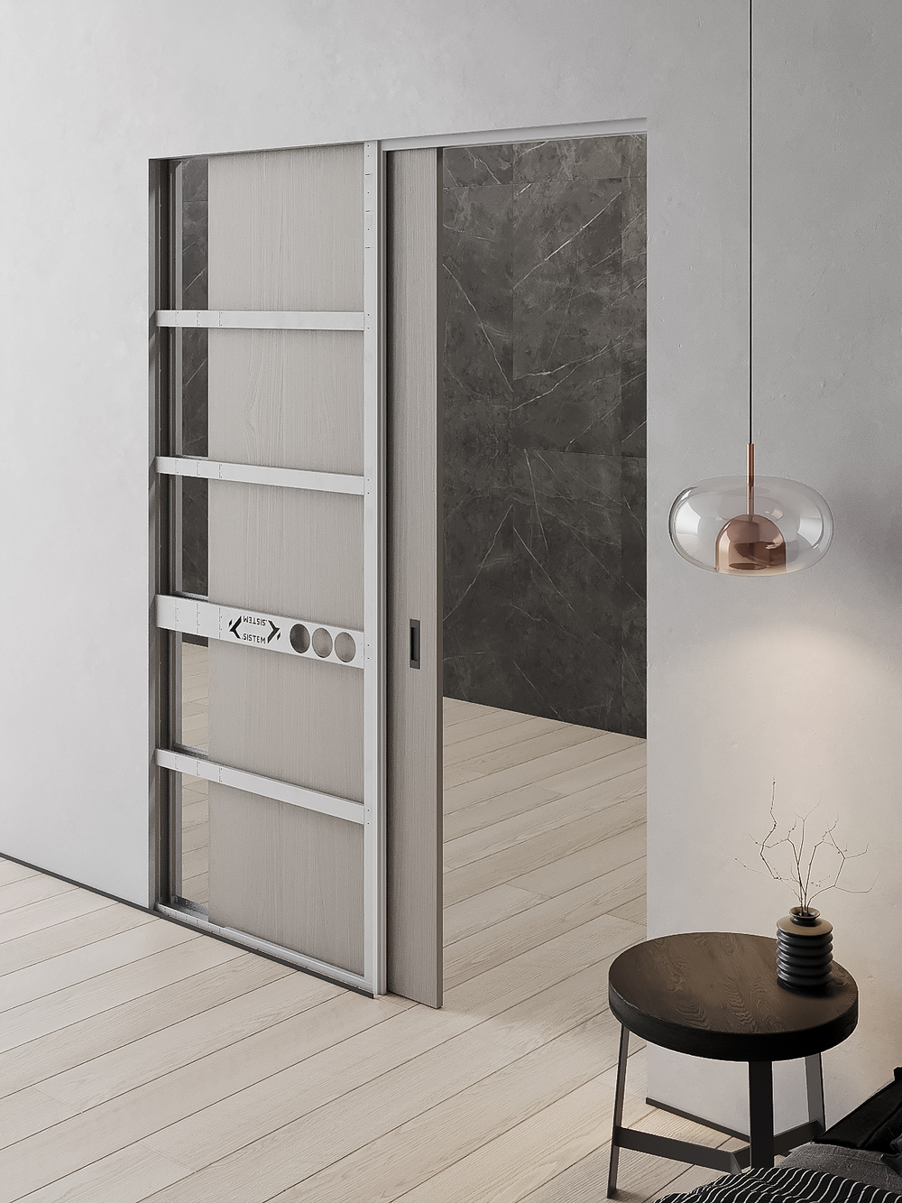 Универсальный пенал для раздвижных дверей ZADOOR (полотно: высота 2000-3000мм; ширина 600-1200мм)