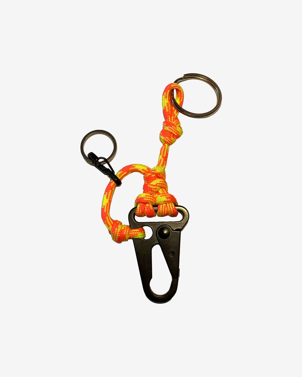 Брелок Ack Items Черный матовый (желто-розовый шнурок)