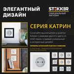 Розетка с заземлением 5шт. / Розетка электрическая 250В 16А (механизм), белый, Катрин Stekker GLS16-7110-01 39304