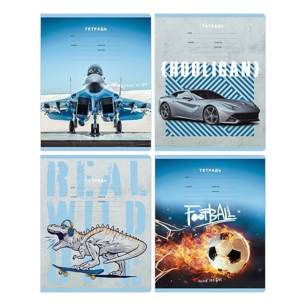 Тетрадь школьная А5 12л косая линия "Men's world" (BG)