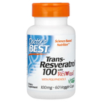 Doctor's Best, транс-ресвератрол 100 с ResVinol, 100 мг, 60 вегетарианских капсул