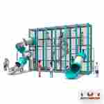 Плоский детский лабиринт «Радужная Улитка», 8,1×4,8×4,8 м