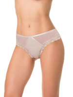 Трусы-бразилианы с имитацией шнуровки (Размер: M) (Цвет: бежевый с черным)