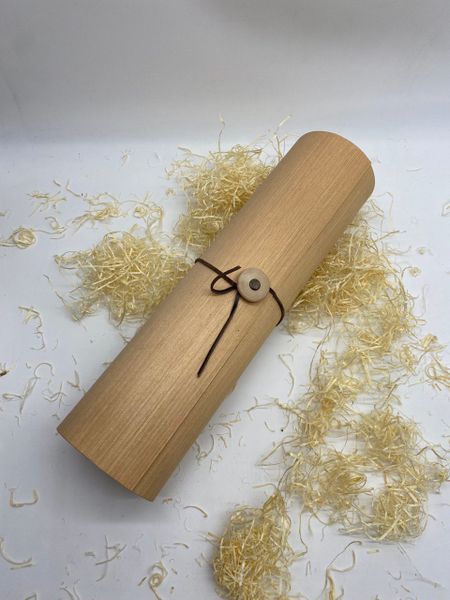 Коробка фанерная  тубус шпон/фанера 32/10 см