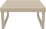 Столик пластиковый журнальный Siesta Contract Mykonos, бежевый