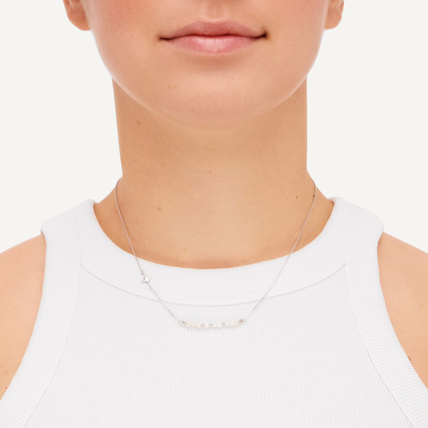 Колье Pearly Cord Necklace – Silver